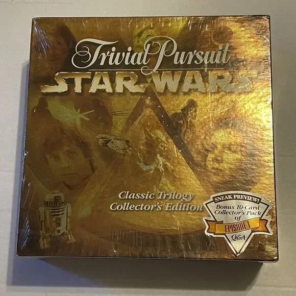 Vintage Trivial Pursuit Star Wars Classic Trilogy Complete Pewter Board Game